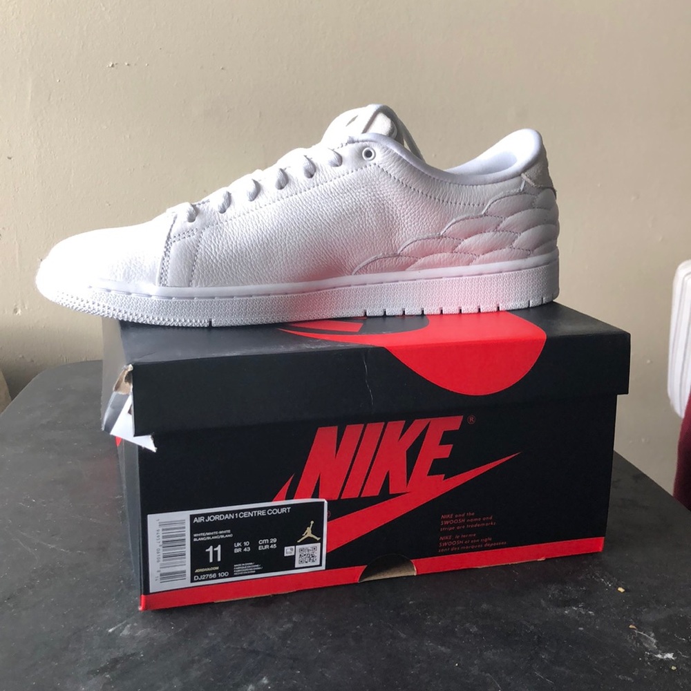 Air Jordan 1 Centre Court White on White